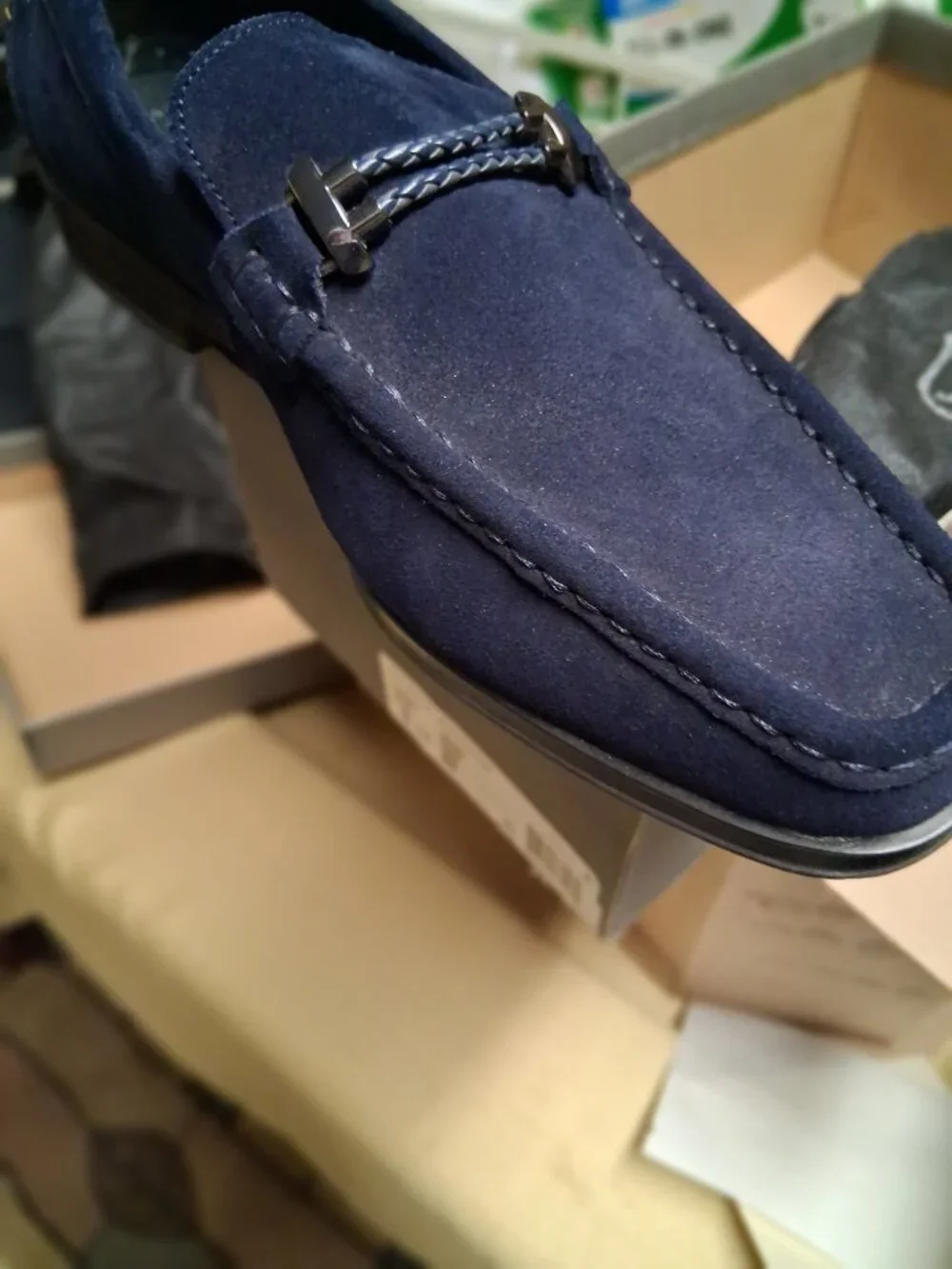 Blue suede shoes